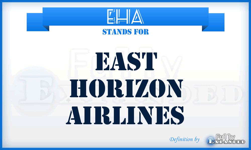 EHA - East Horizon Airlines