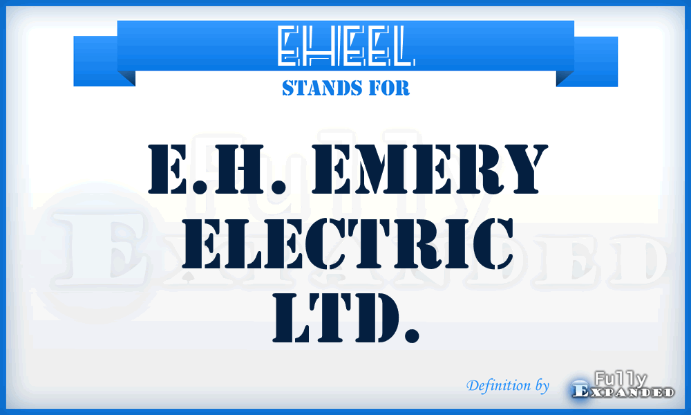 EHEEL - E.H. Emery Electric Ltd.