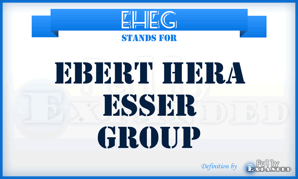 EHEG - Ebert Hera Esser Group