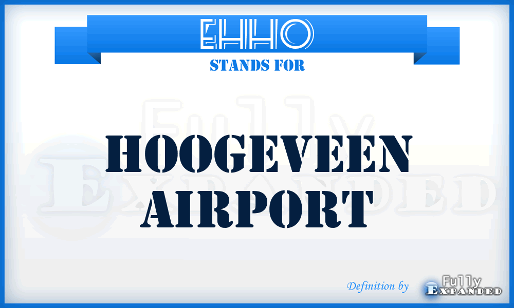 EHHO - Hoogeveen airport