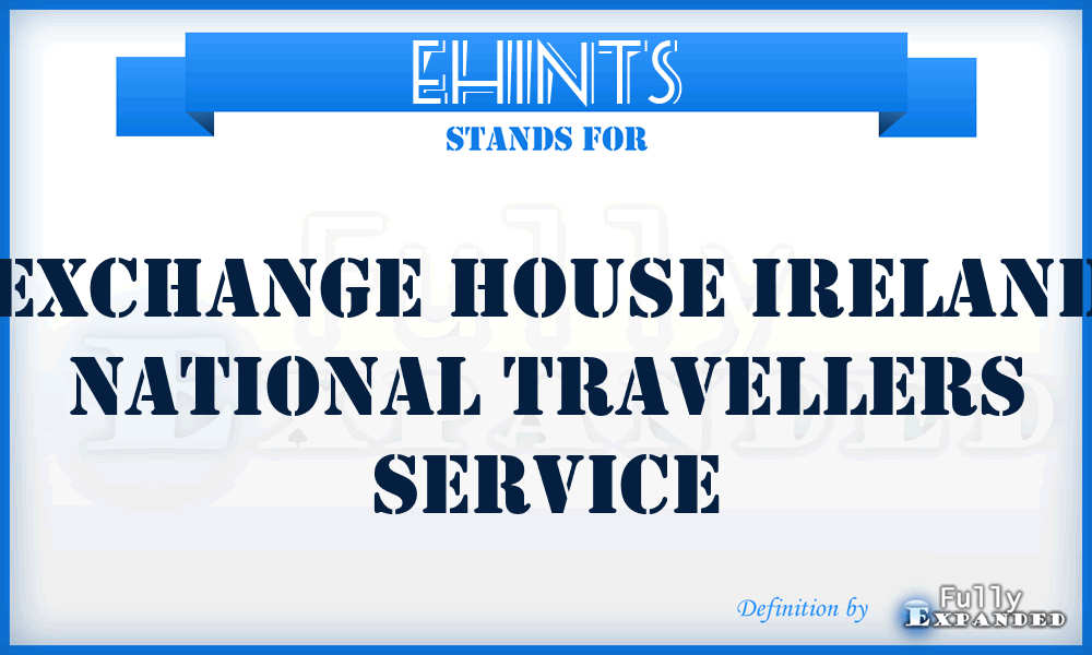 EHINTS - Exchange House Ireland National Travellers Service