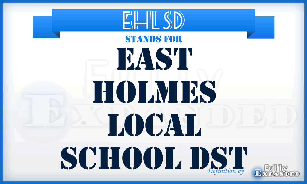 EHLSD - East Holmes Local School Dst