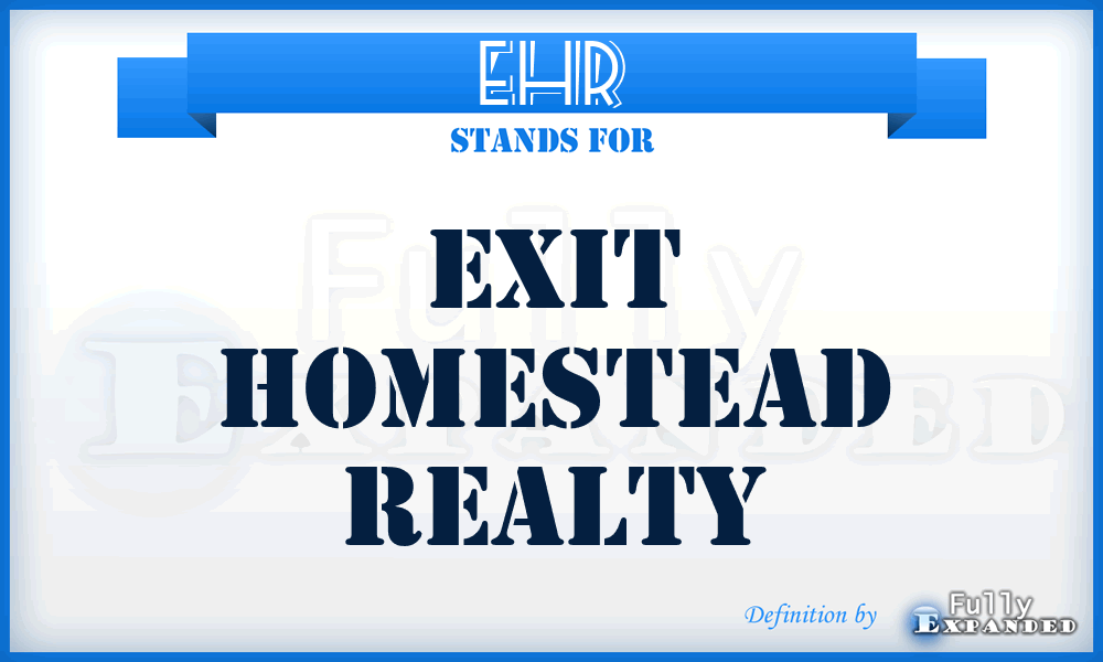 EHR - Exit Homestead Realty