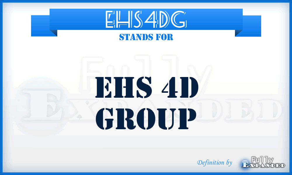 EHS4DG - EHS 4D Group