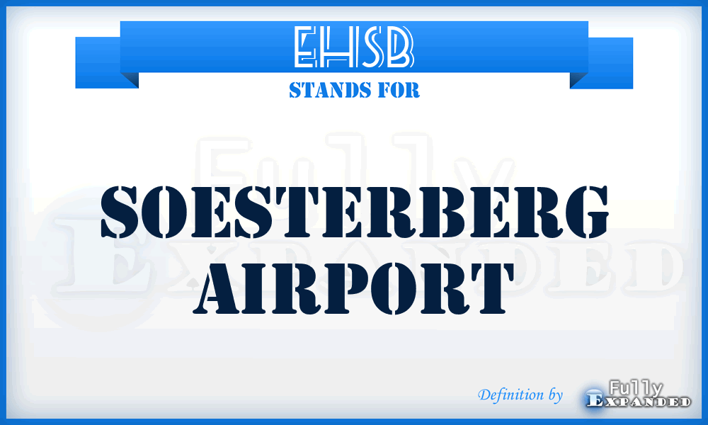 EHSB - Soesterberg airport