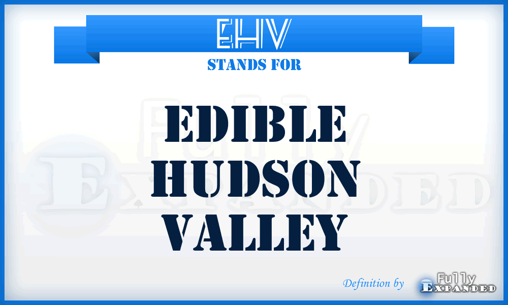 EHV - Edible Hudson Valley