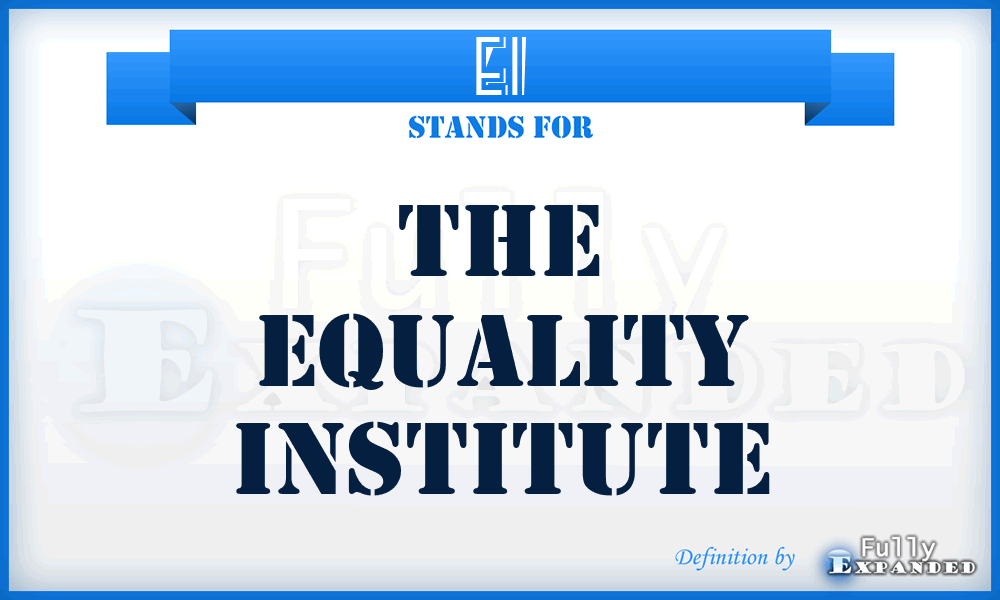 EI - The Equality Institute