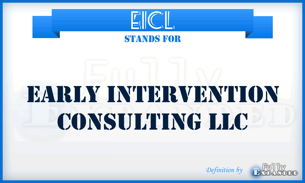 EICL - Early Intervention Consulting LLC