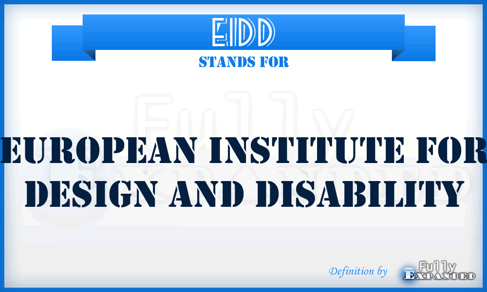 EIDD - European Institute for Design and Disability