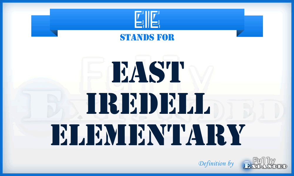 EIE - East Iredell Elementary