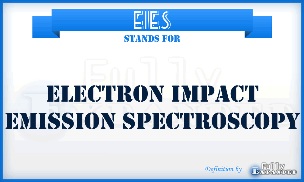 EIES - Electron Impact Emission Spectroscopy