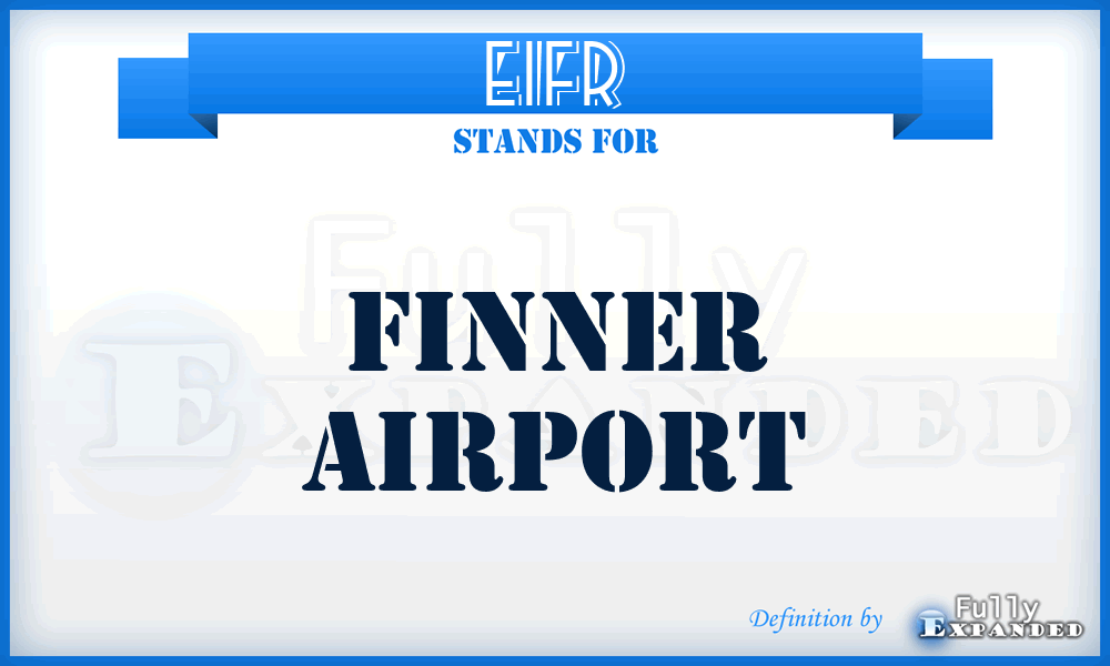 EIFR - Finner airport