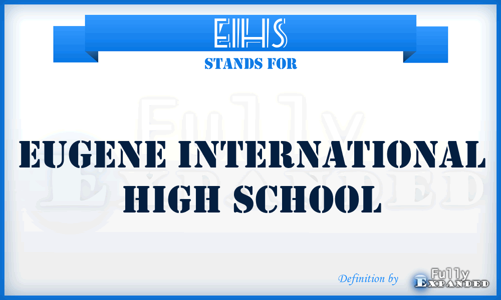 EIHS - Eugene International High School