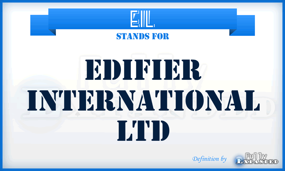 EIL - Edifier International Ltd