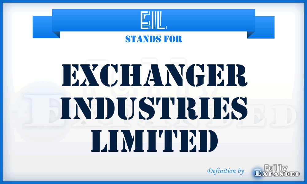 EIL - Exchanger Industries Limited