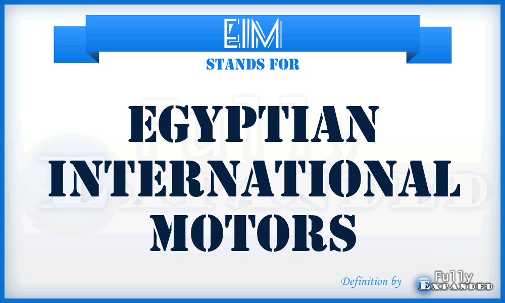 EIM - Egyptian International Motors