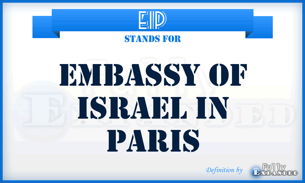 EIP - Embassy of Israel in Paris