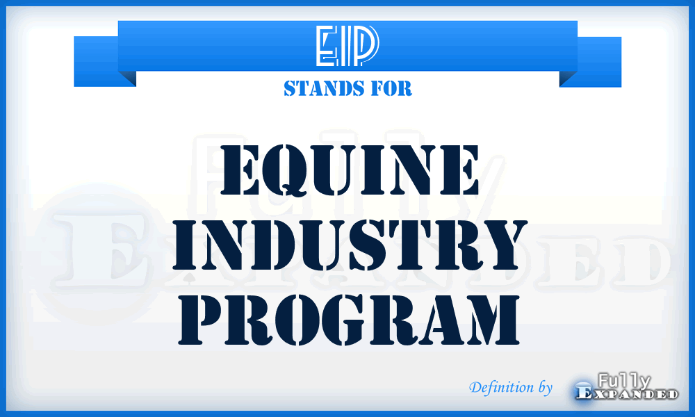 EIP - Equine Industry Program