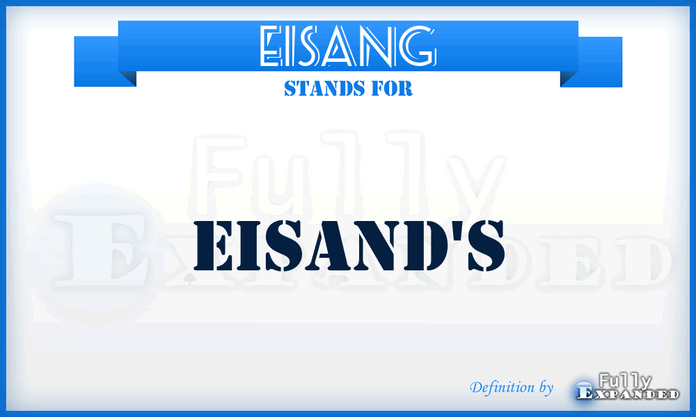 EISANG - eisand's
