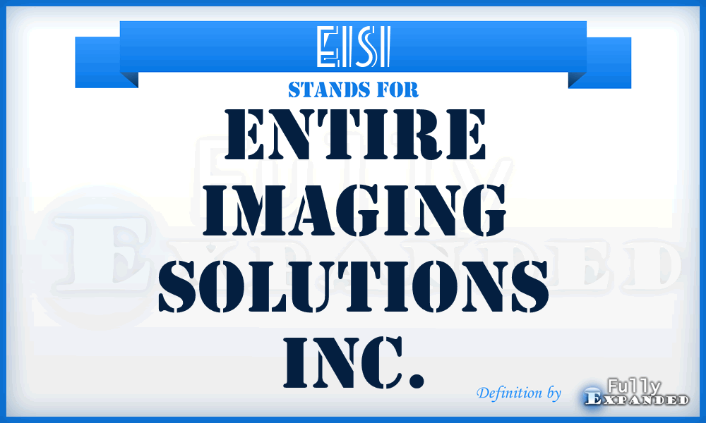 EISI - Entire Imaging Solutions Inc.