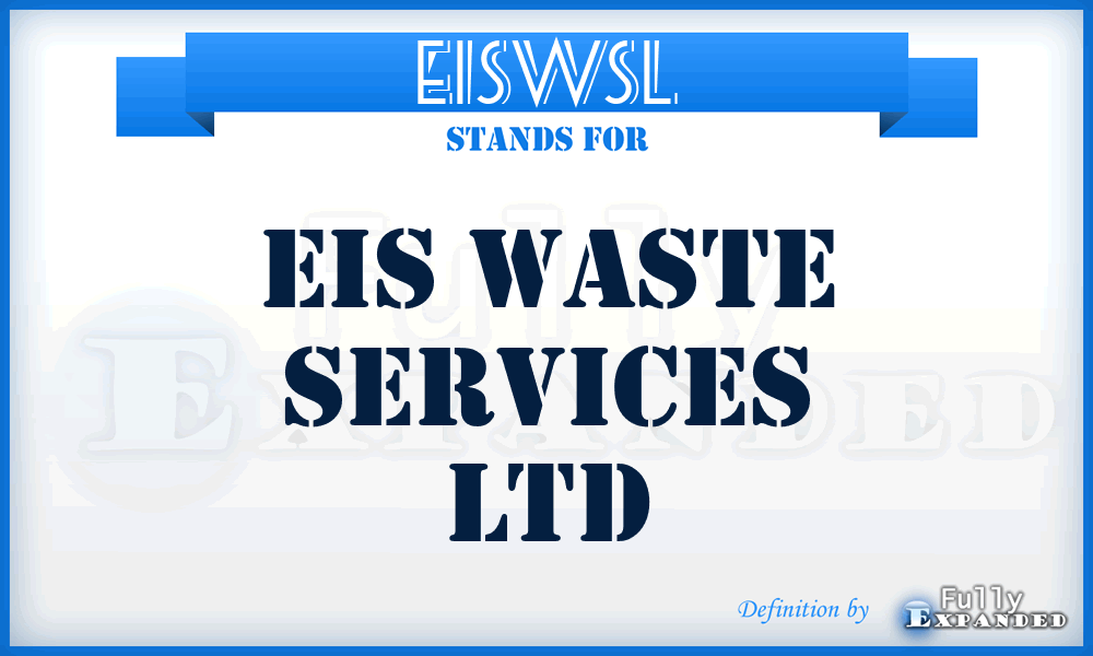 EISWSL - EIS Waste Services Ltd