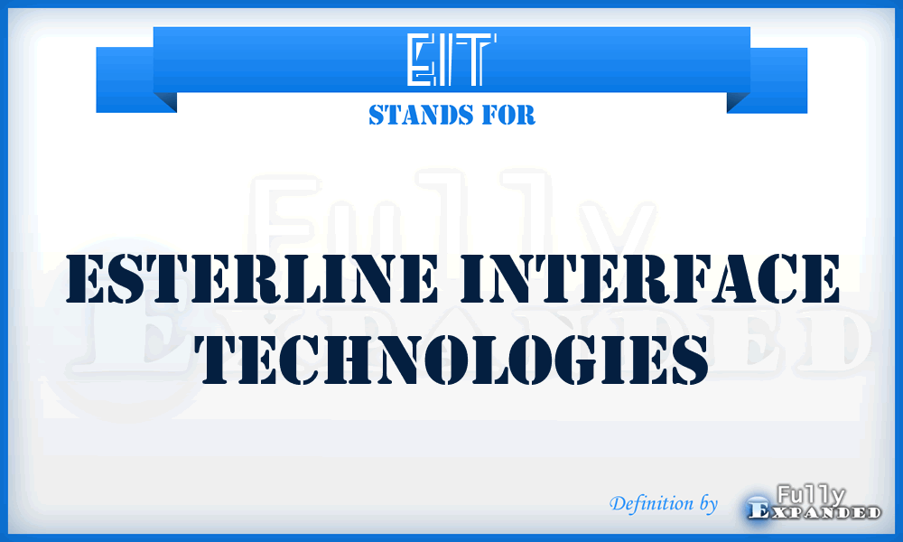 EIT - Esterline Interface Technologies