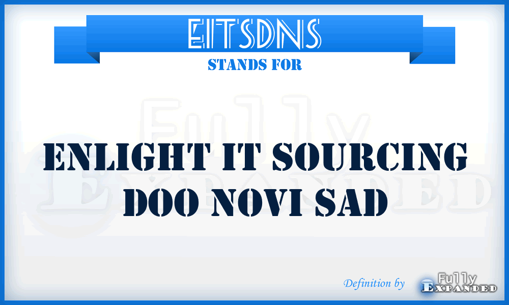 EITSDNS - Enlight IT Sourcing Doo Novi Sad