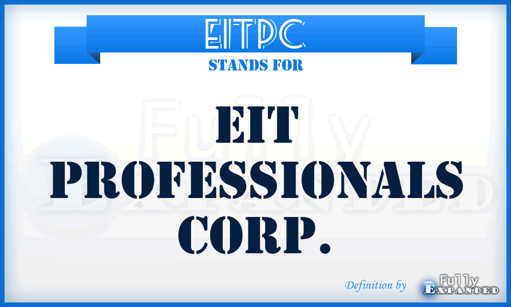 EITPC - EIT Professionals Corp.