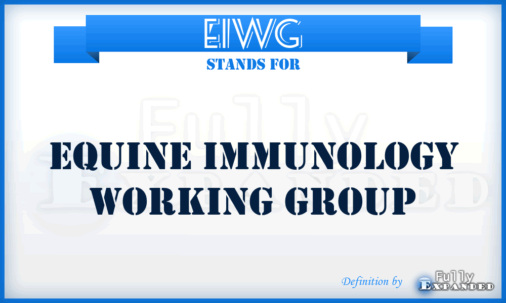 EIWG - Equine Immunology Working Group
