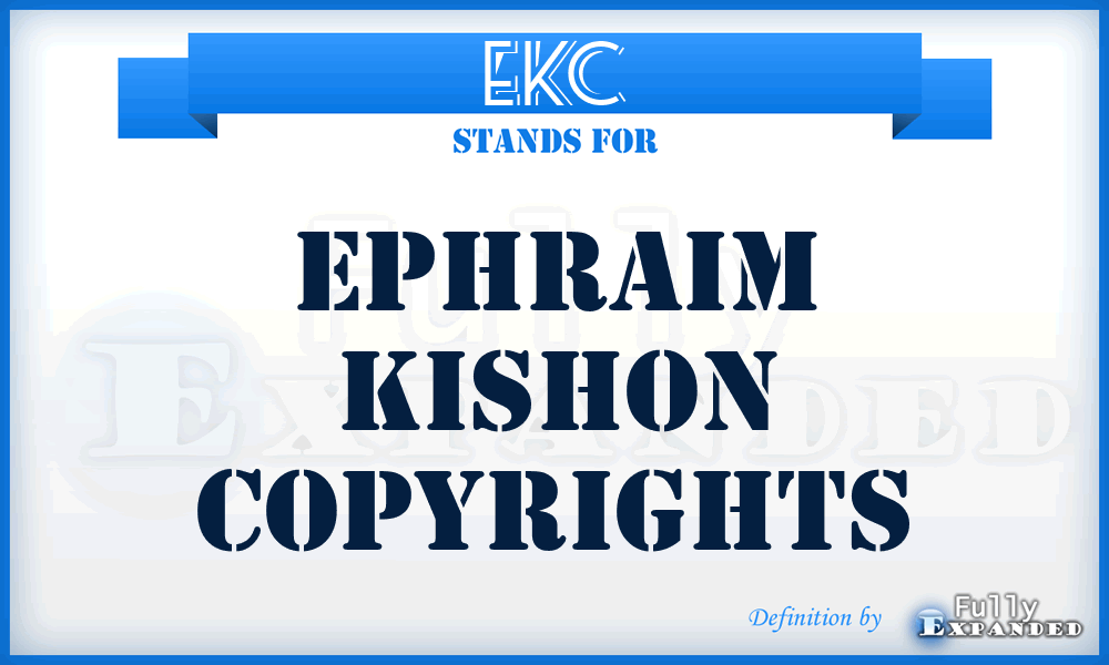EKC - Ephraim Kishon Copyrights