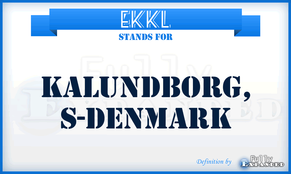 EKKL - Kalundborg, S-Denmark
