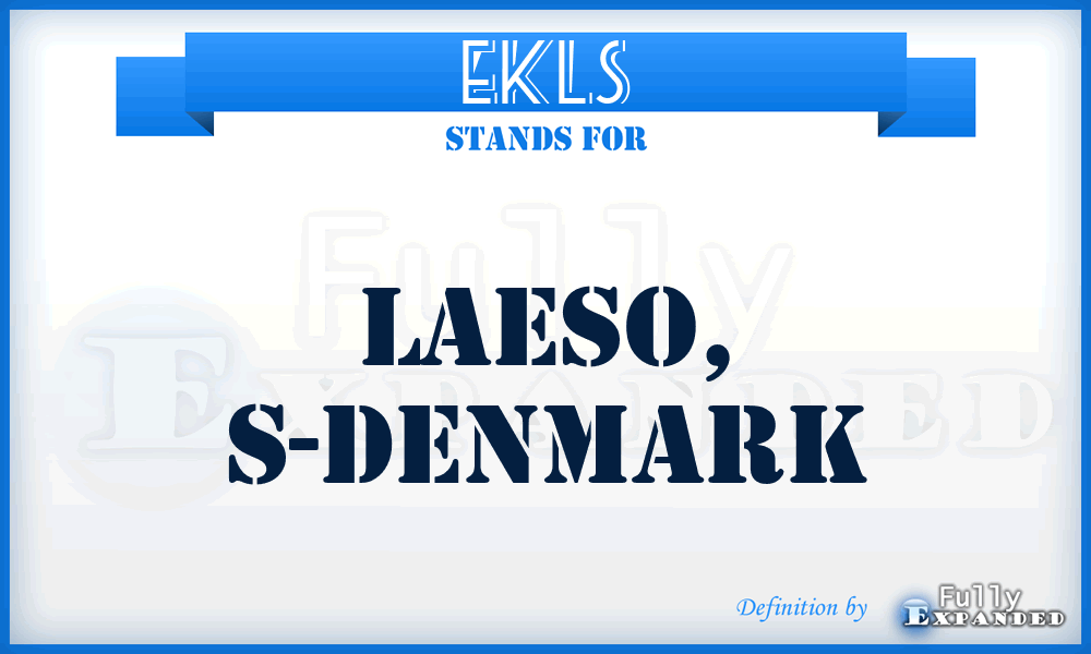 EKLS - Laeso, S-Denmark