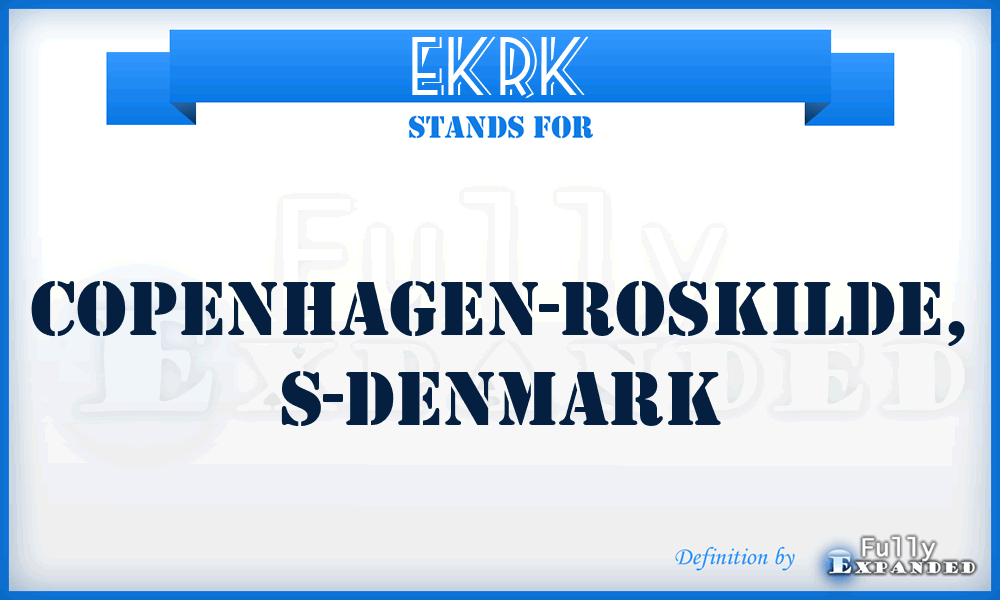 EKRK - Copenhagen-Roskilde, S-Denmark