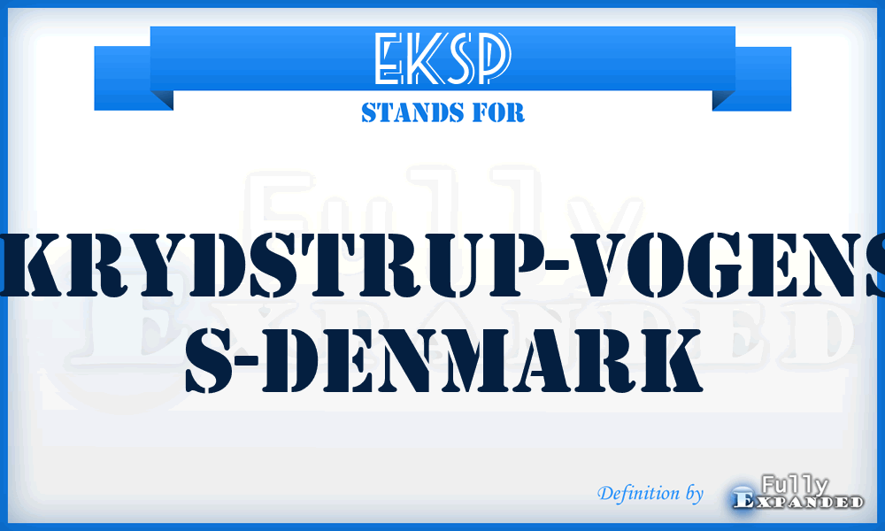 EKSP - Skrydstrup-Vogens, S-Denmark