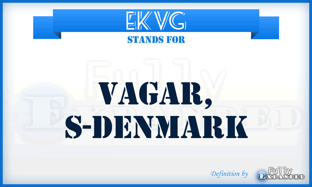 EKVG - Vagar, S-Denmark