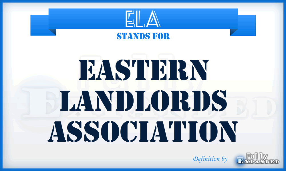 ELA - Eastern Landlords Association
