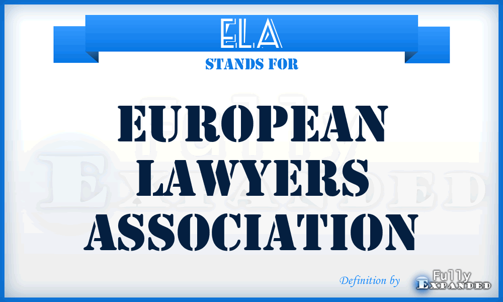 ELA - European Lawyers Association