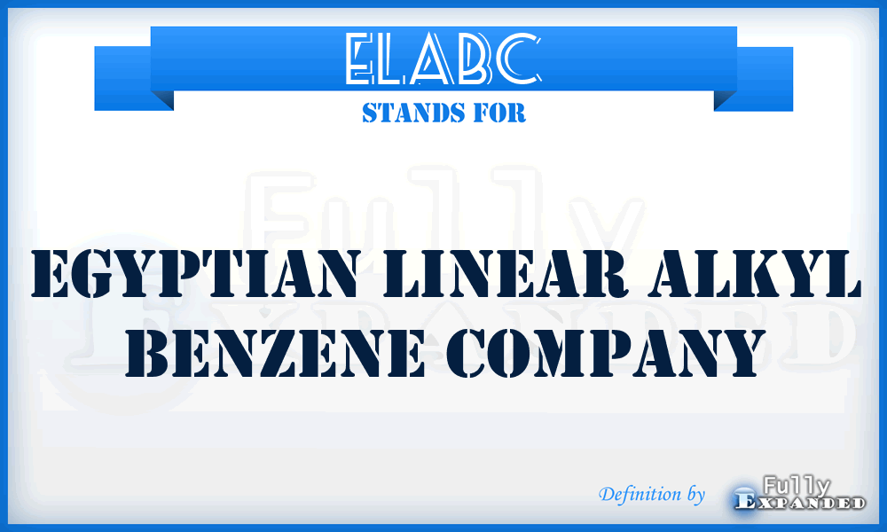 ELABC - Egyptian Linear Alkyl Benzene Company