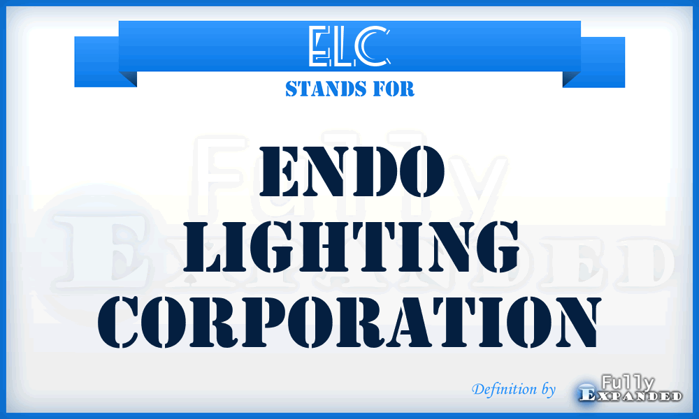 ELC - Endo Lighting Corporation