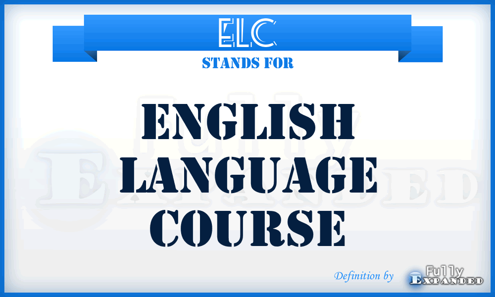ELC - English Language Course