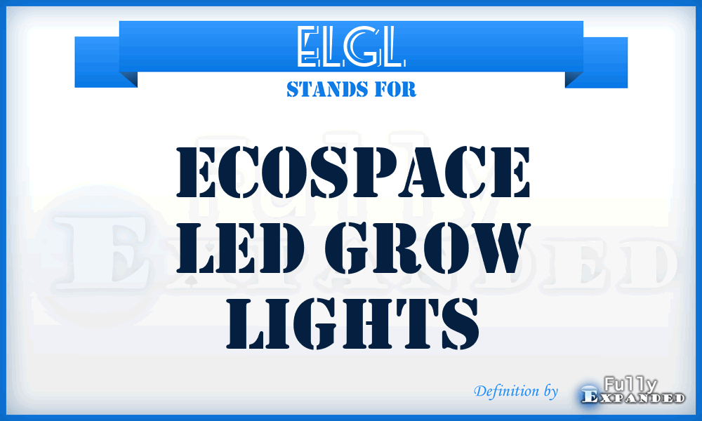 ELGL - Ecospace Led Grow Lights