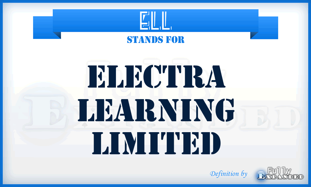 ELL - Electra Learning Limited