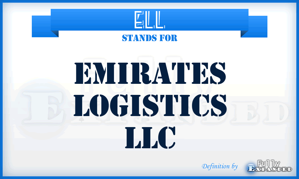 ELL - Emirates Logistics LLC