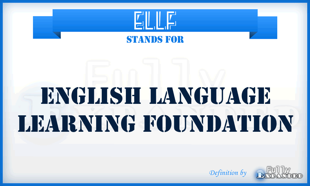 ELLF - English Language Learning Foundation