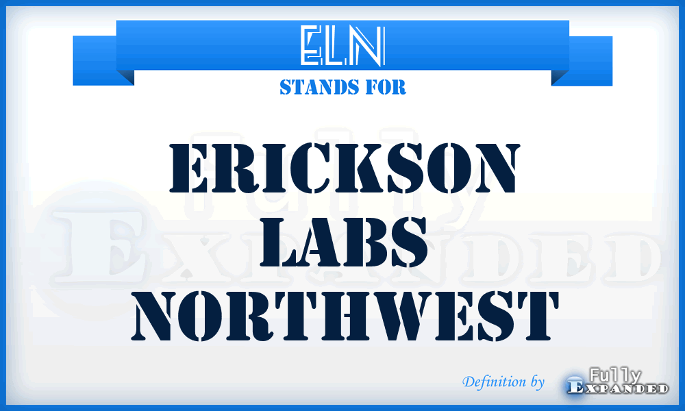 ELN - Erickson Labs Northwest