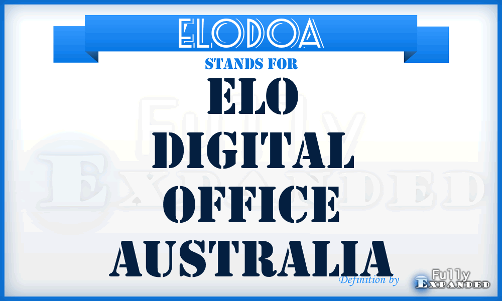 ELODOA - ELO Digital Office Australia