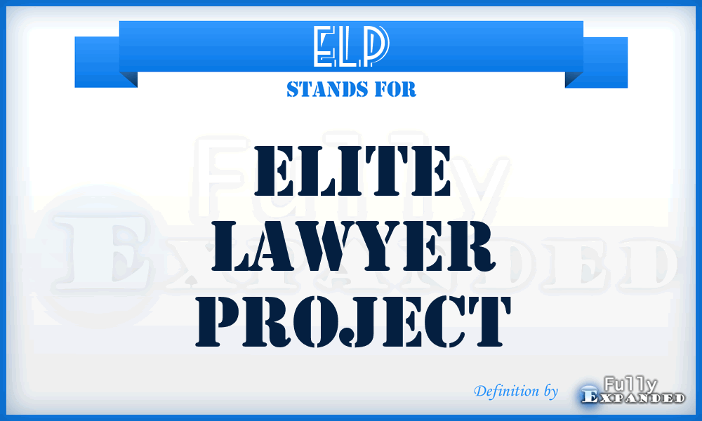 ELP - Elite Lawyer Project