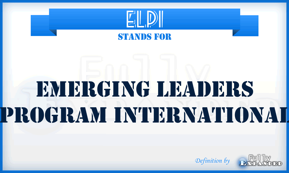 ELPI - Emerging Leaders Program International