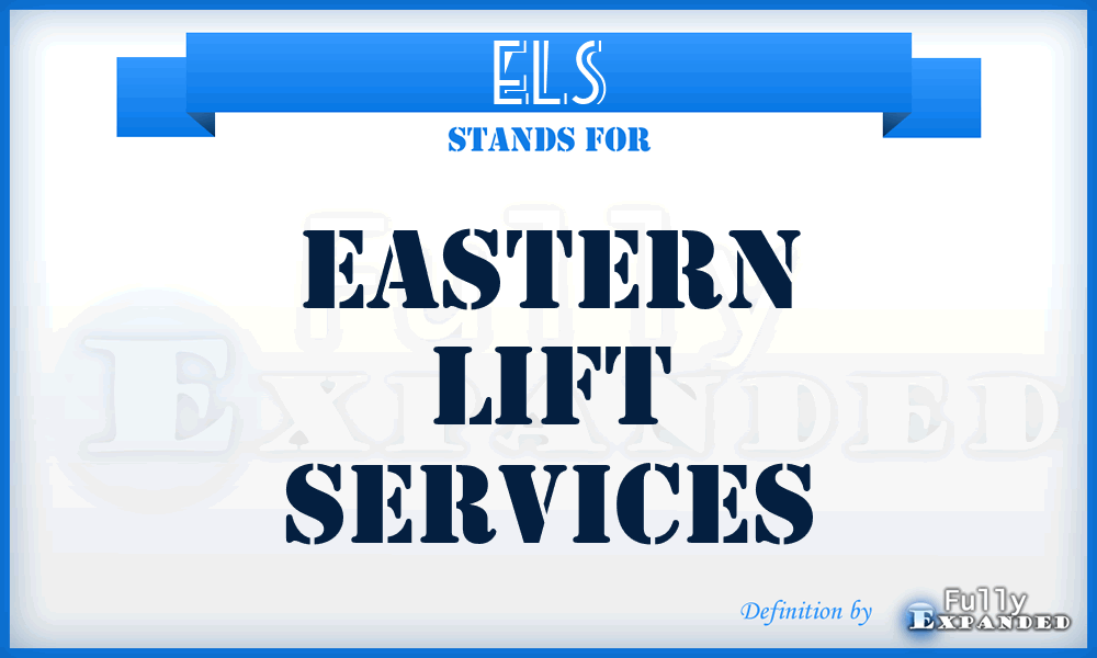 ELS - Eastern Lift Services