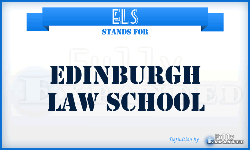 ELS - Edinburgh Law School